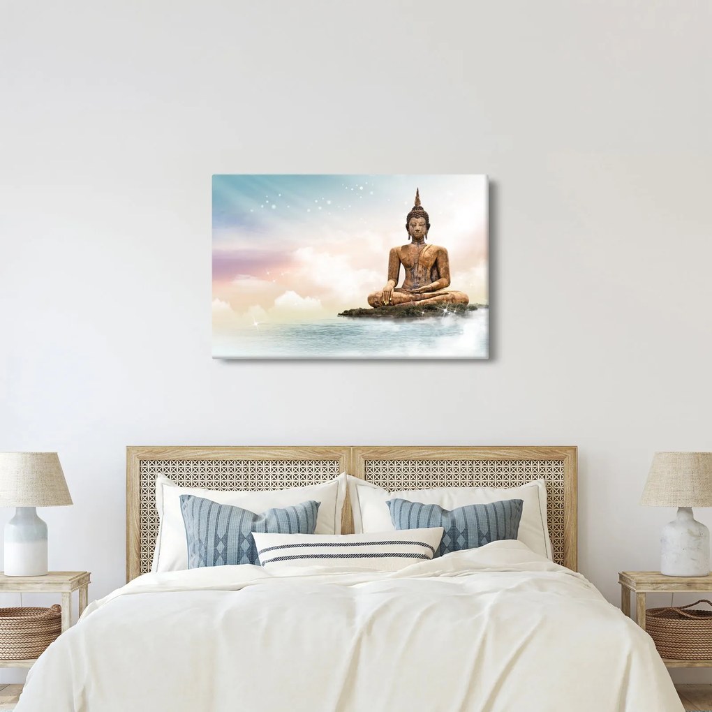 Tablou - Buddha care supraveghează pământul (90x60 cm)