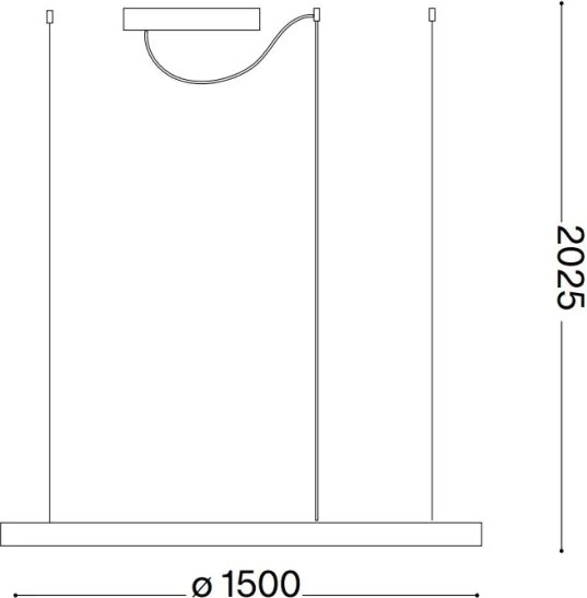 Ideal Lux - Lustră LED suspendată cu cablu ORACLE SLIM LED/29W/230V 2700K Ø 50 cm albă