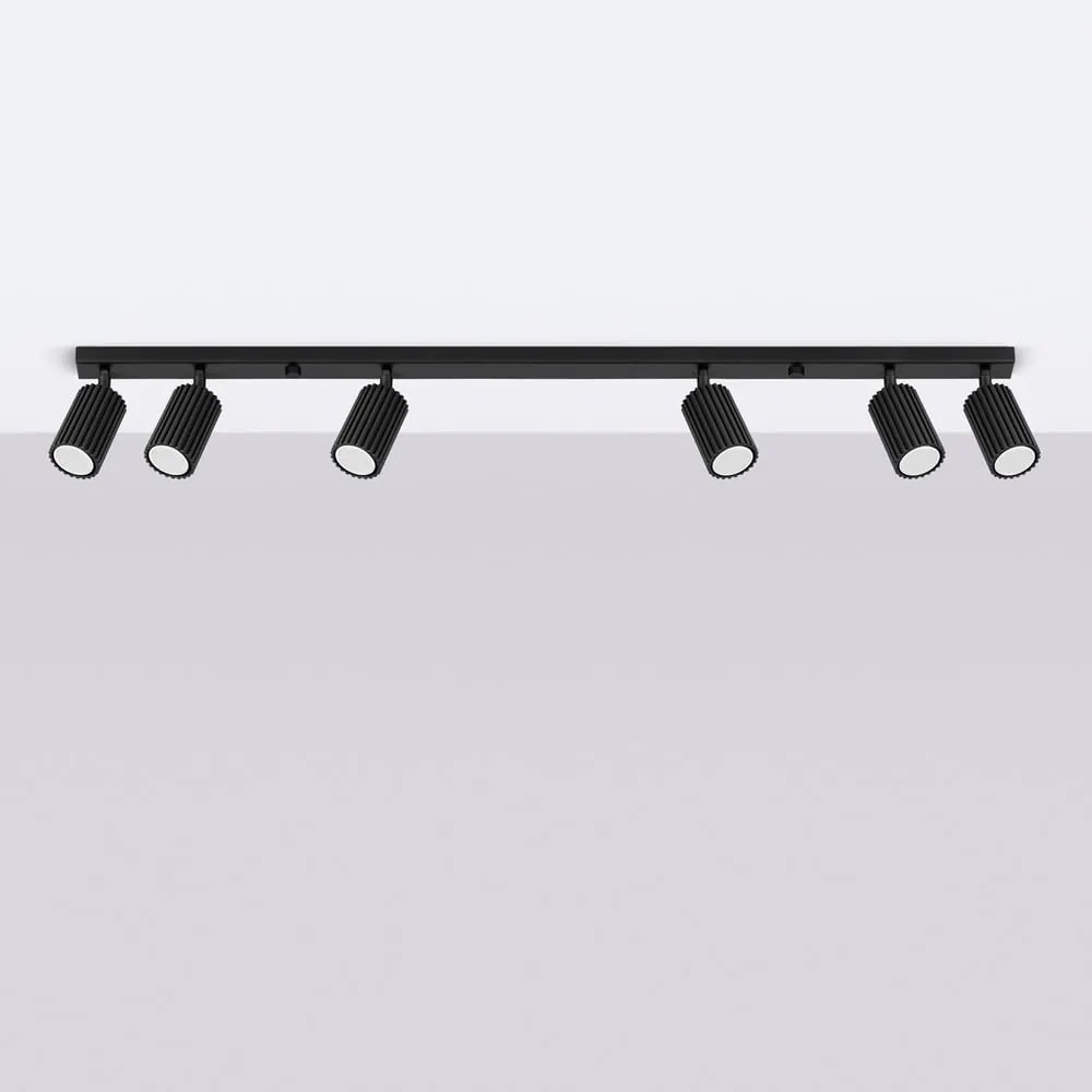 Spot negru 6,5x117 cm Gleam – Sollux