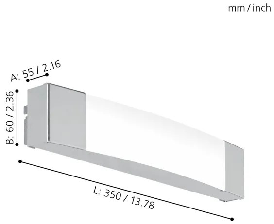 Eglo 97718 - Iluminat oglindă baie LED SIDERNO LED/8,3W/230V