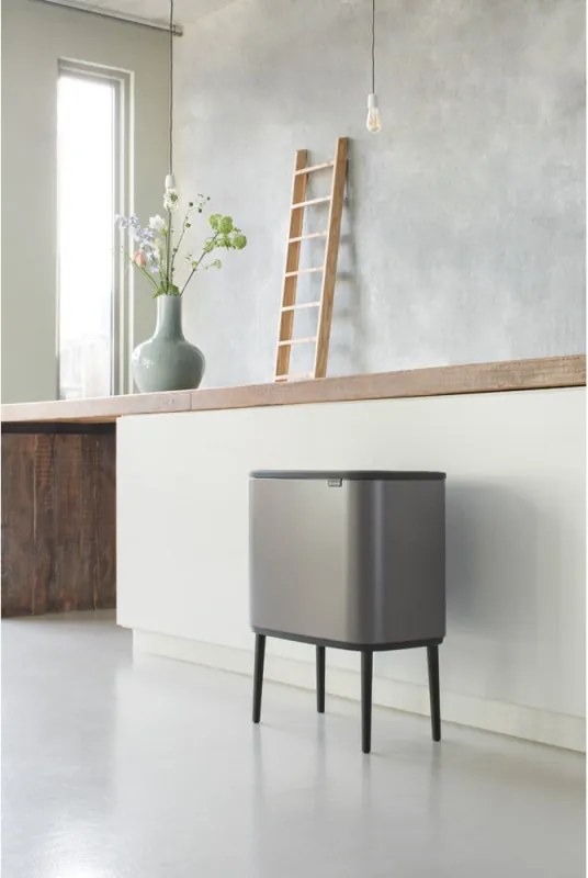 Cos de gunoi Brabantia Bo Touch 651105, 36 l, Deschidere lina si silentioasa, Gri