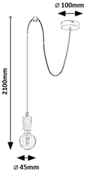 Lustră pe cablu DOLLIEN 1xE27/60W/230V fag Rabalux 72071