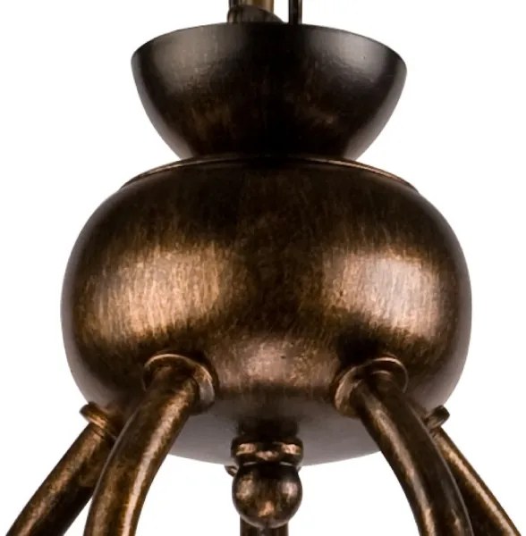 Lustră suspendată pe lanț RETRO II 5xE27/60W/230V, patină neagră