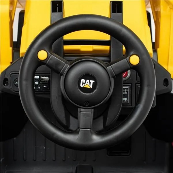 Baby Mix Tractor electric pentru copii CAT, galben
