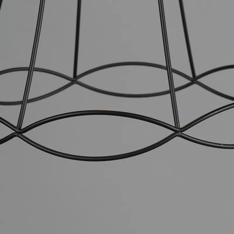 Lampă suspendată retro neagră 35 cm - Granny Frame