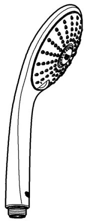 GROHE 27221000 - Duș de mână TEMPESTA COSMOPOLITAN 100, 3 jeturi, crom lucios