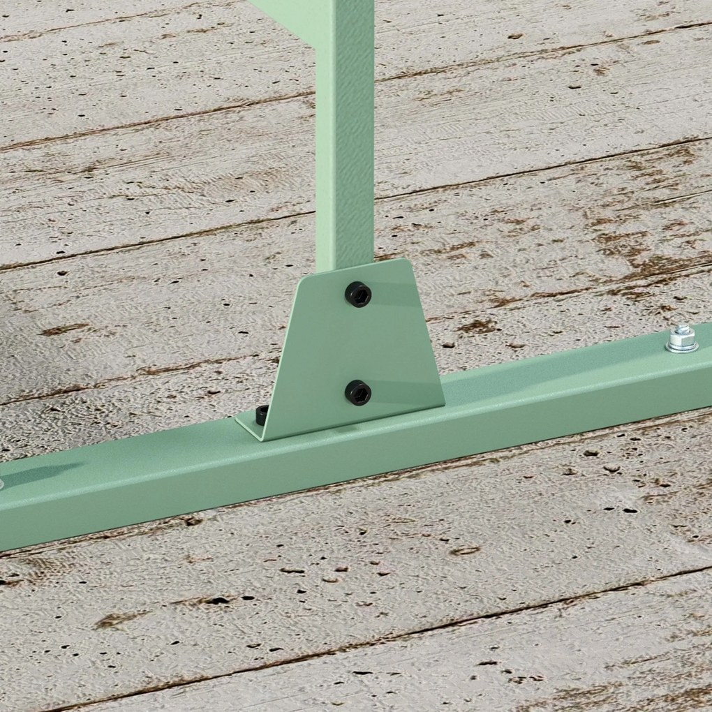 Outsunny Panou paravan de protecție decorativ paravant exterior verde cu model vegetal din metal, 122 x 45 x 198 cm, verde | Aosom Romania