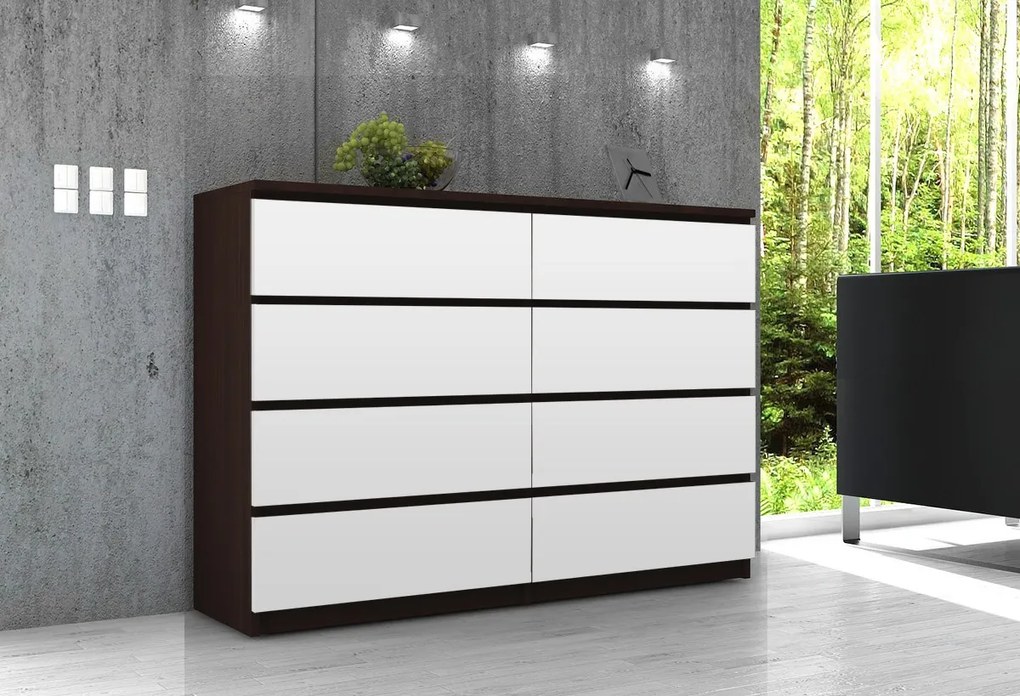 Comodă Keanu III (wenge + Alb). 1068681