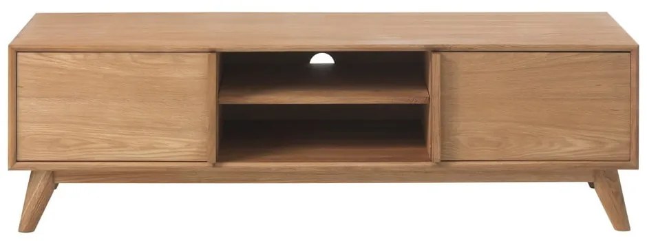 Masă TV în culoare naturală cu aspect de lemn de stejar 150x46 cm Rho – Unique Furniture