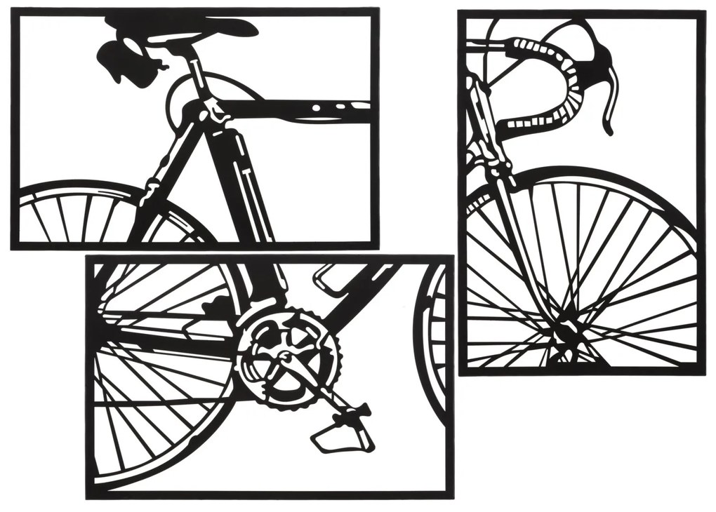Mauro Ferretti Set Panouri Perete Bicicleta 3 Bucati cm 40X1.3X60 (Singura Buc.) | Aosom Romania