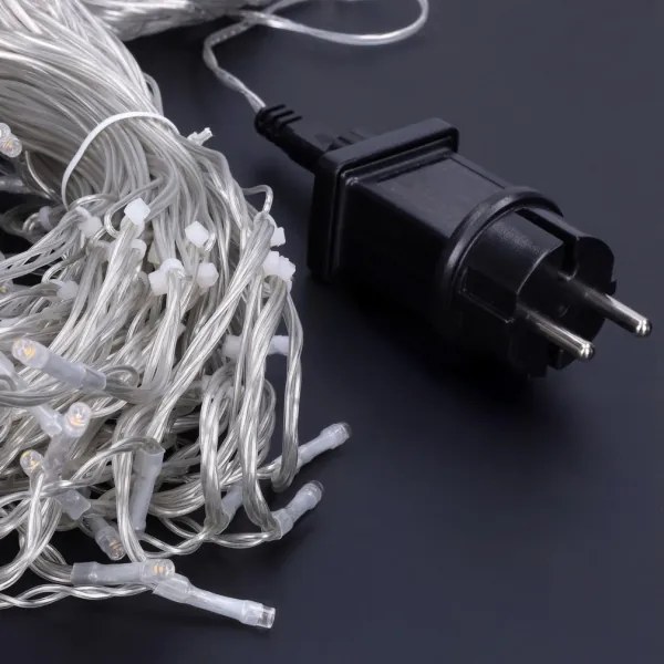 Brilagi - Ghirlandă LED de Crăciun exterioară cu țurțuri, 360 LED, 8 funcții, 14 m, IP44, alb cald