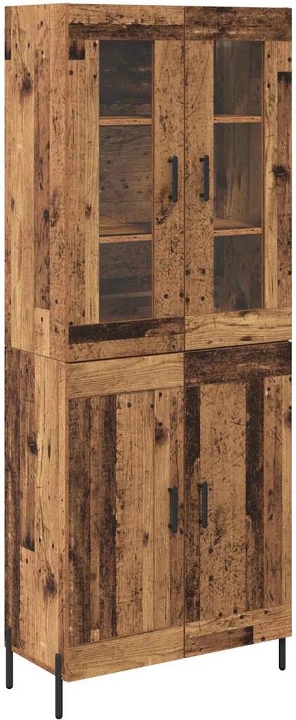 vidaXL Bufet Pe perete Lemn Vechi 69,5 x 34 x 180 cm Lemn compozit