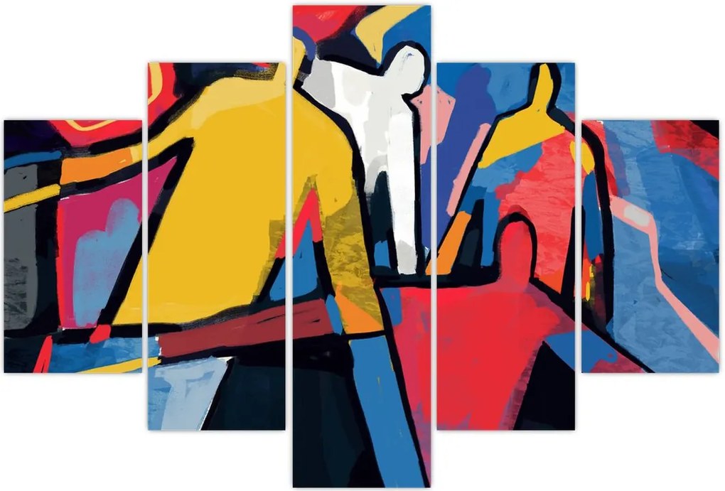 Tablou - Abstract bărbați (150x105 cm)