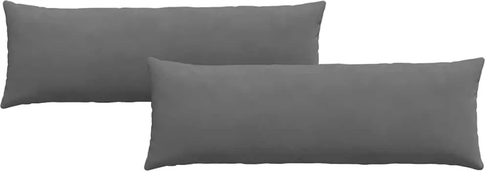 vidaXL Perne pentru canapea 2 pcs Gri închis 120 x 40 cm țesătură