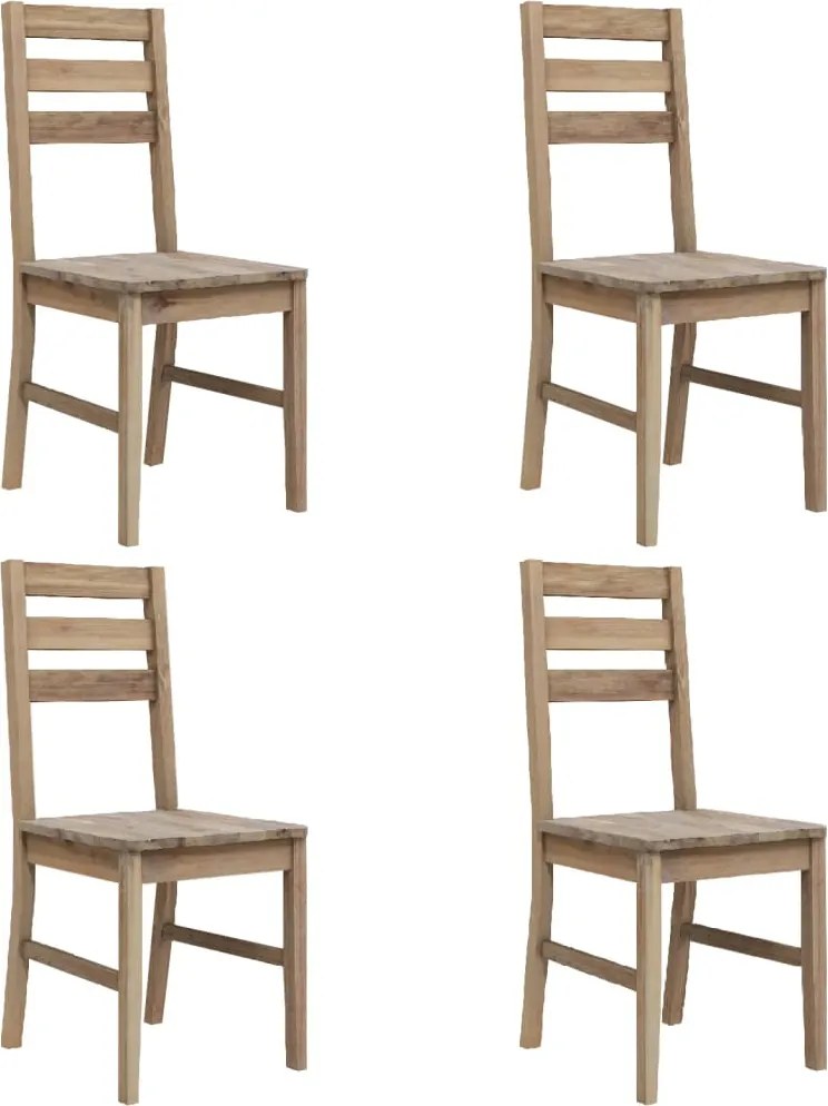 vidaXL Scaune de bucătărie, 4 buc., lemn masiv de acacia