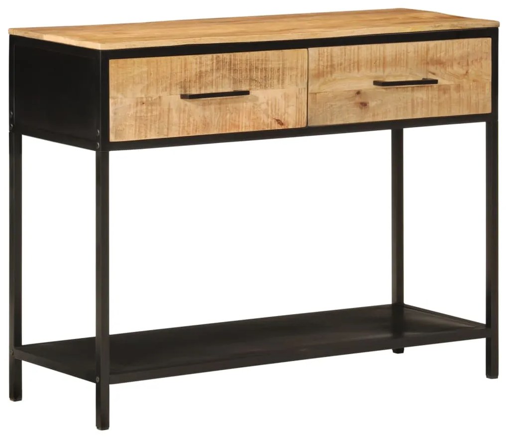 vidaXL Masă consolă, 100x35x76 cm, lemn masiv de mango și fier