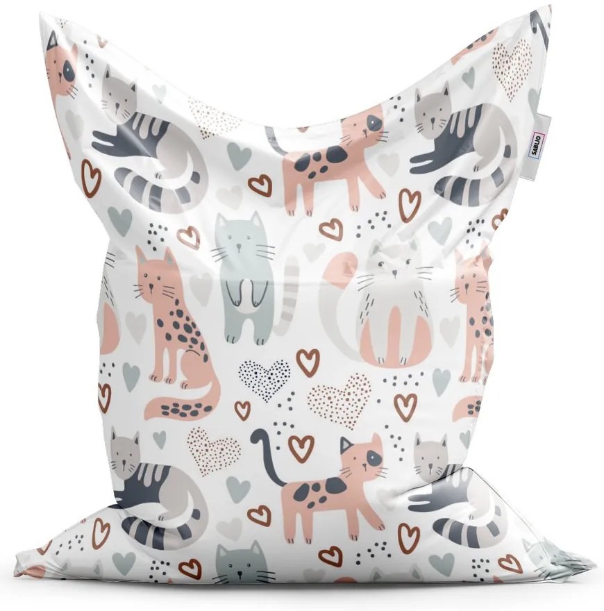 Sac de șezut Classic pisicuțe pictate - pentru copii, colorat