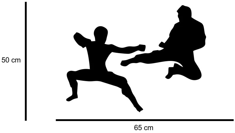 Sticker perete Siluete Karate 3
