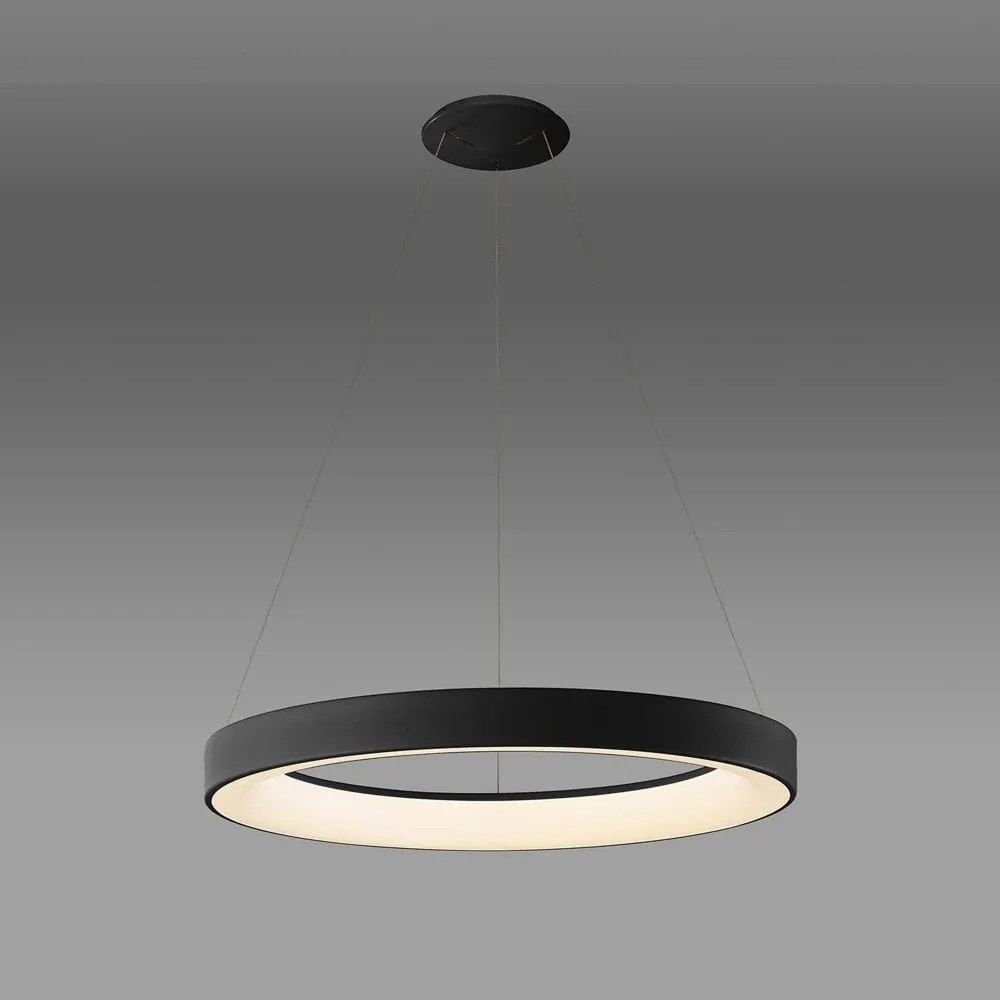 Lustra LED inteligenta design circular NISEKO II Black 50cm