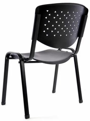 Scaun de birou pliabil din plastic - negru