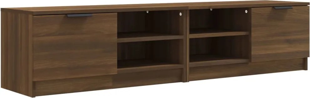 vidaXL Comodă TV ,2 buc.,stejar maro,80x35x36,5 cm, lemn prelucrat