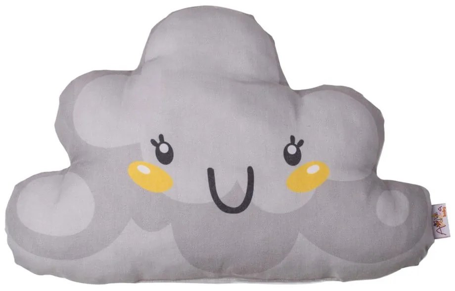 Pernă din amestec de bumbac pentru copii Mike & Co. NEW YORK Pillow Toy Hurro, 21 x 40 cm, gri