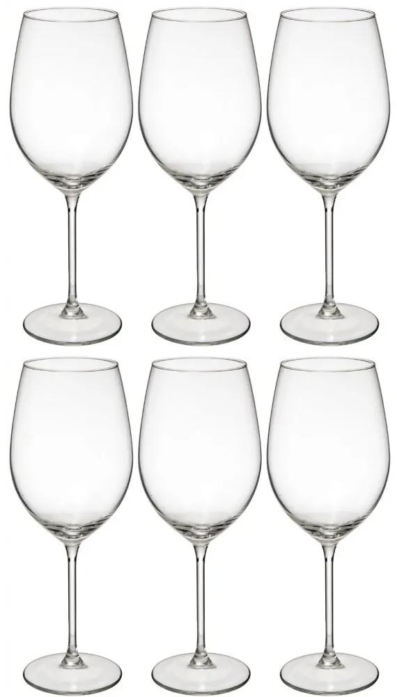 Set pahare vin SG Lina, sticla, cu picior, 540 ml, 8.8 x H. 23.5 cm, 6 piese