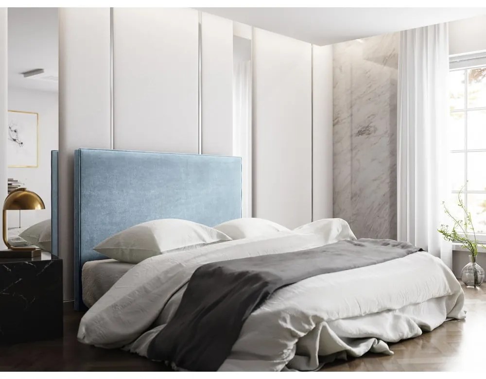 Tăblie de pat albastru-deschis 160x120 cm Natalia – Milo Casa