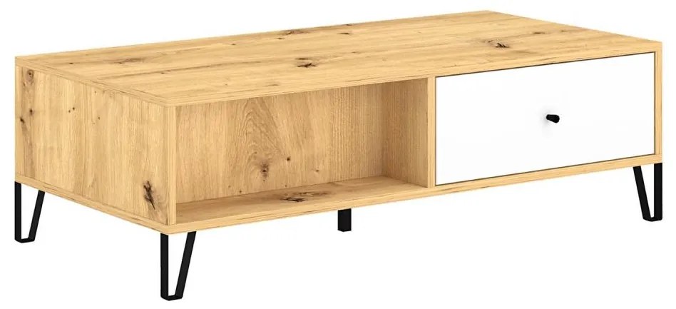 Măsuță de cafea SULA stejar artisan/alb