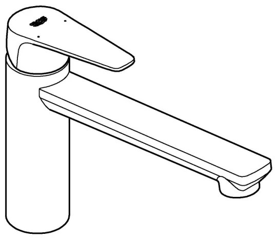 GROHE BAUEDGE 31693000 - Baterie pentru chiuvetă, înălțime 193 mm, crom lucios