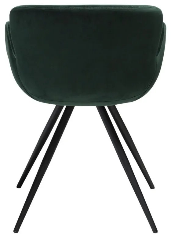 Scaun de sufragerie verde cu cotiere tapițat Gaia – DAN-FORM Denmark
