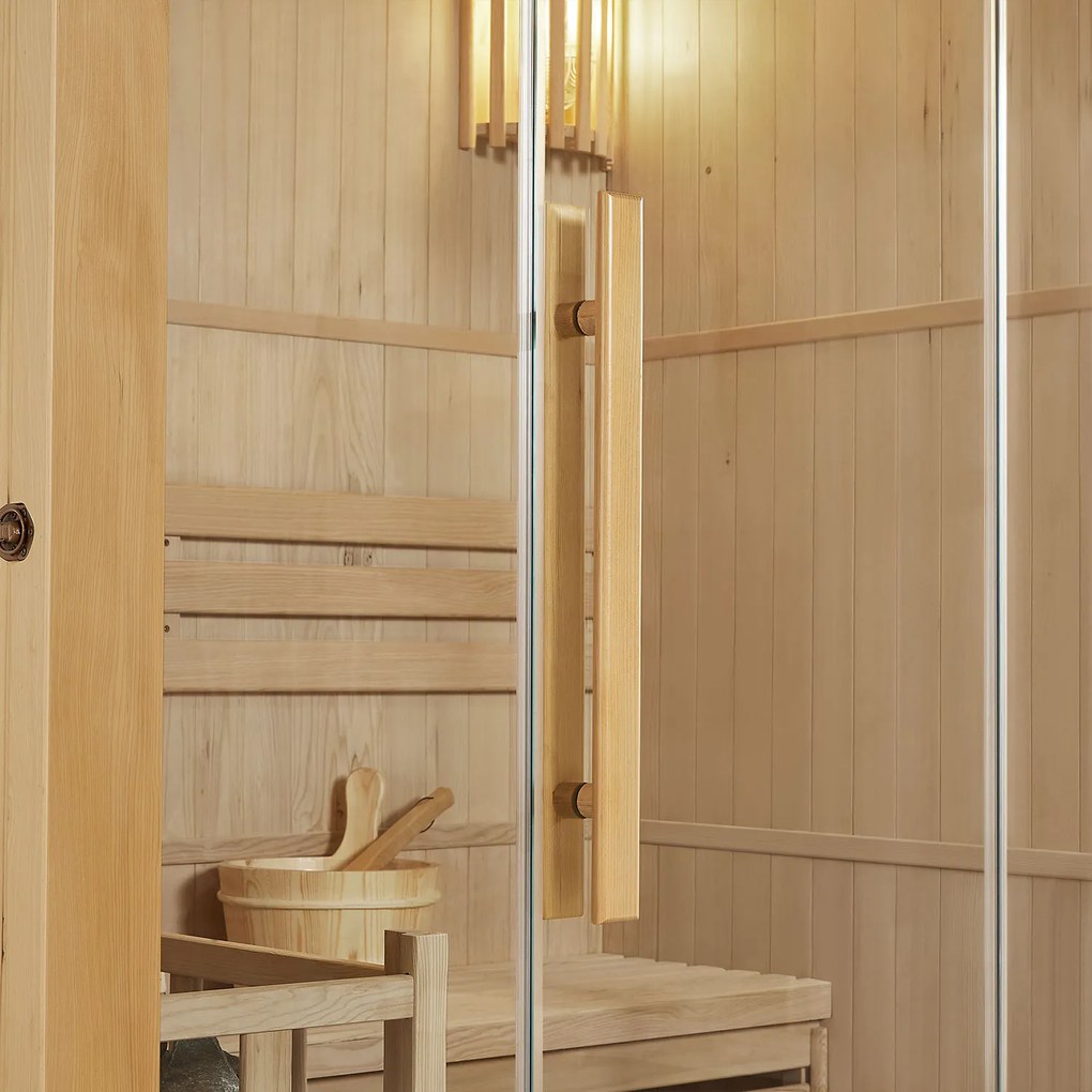 Tradičná saunová kabína / fínska sauna Tampere 150 x 110 cm 4,5 kW