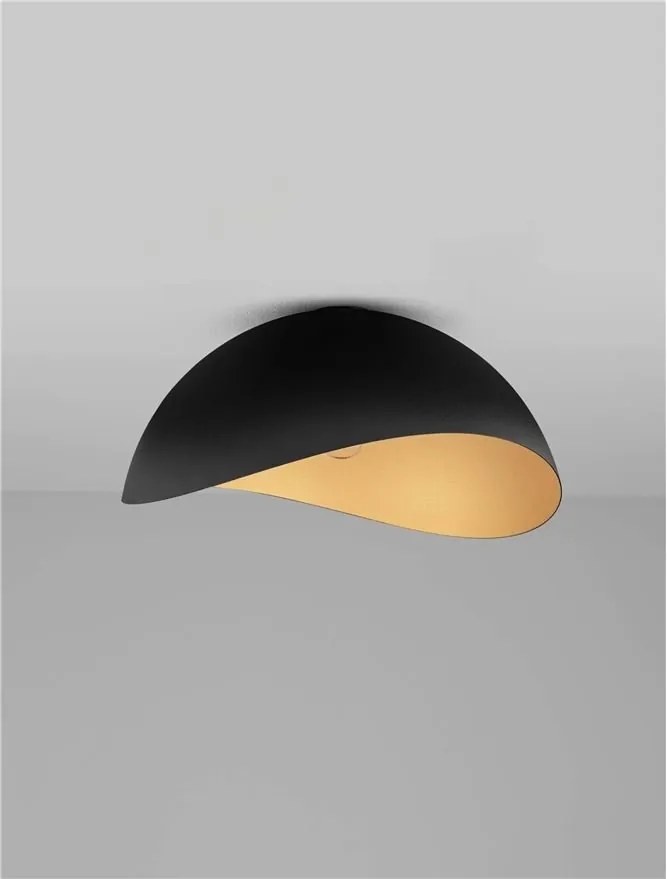 Lustra aplicata design decorativ OPSI negru/auriu D-50cm