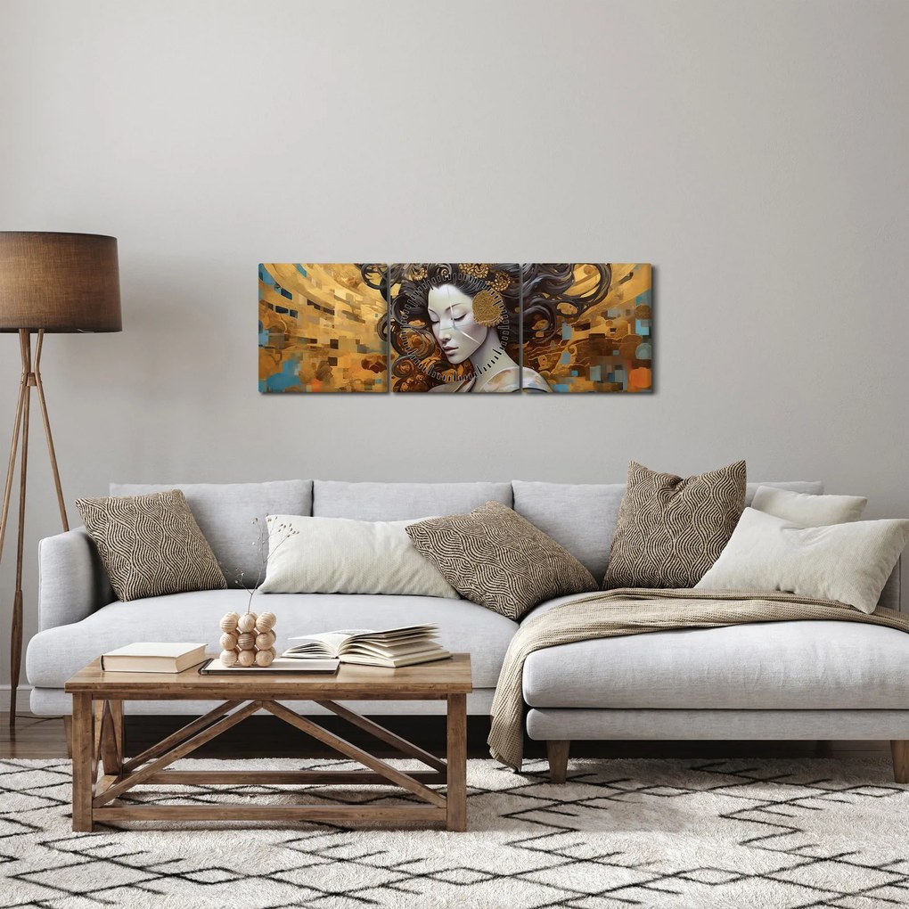 Tablou - Luminozitate (cu ceas) (90x30 cm)