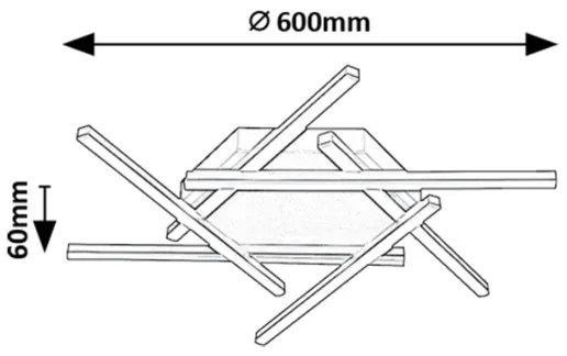 Lustră LED aplicată Rabalux 71365 SEVERINE LED/40W/230V 3000K