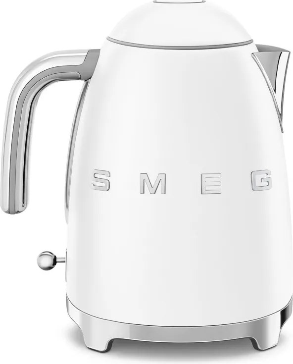 Cana electrica SMEG KLF03WHMEU, 2400 W, 1,7 l, Baza rotativa la 360°, Finisaj mat, Alb