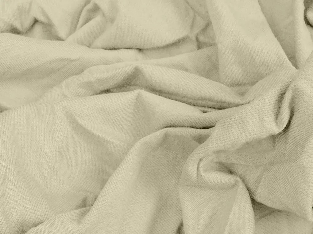 Cearsaf jersey cu lycra crem 90 x 200 cm
