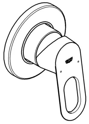 GROHE 29042000 - Baterie de duș BAULOOP crom lucios