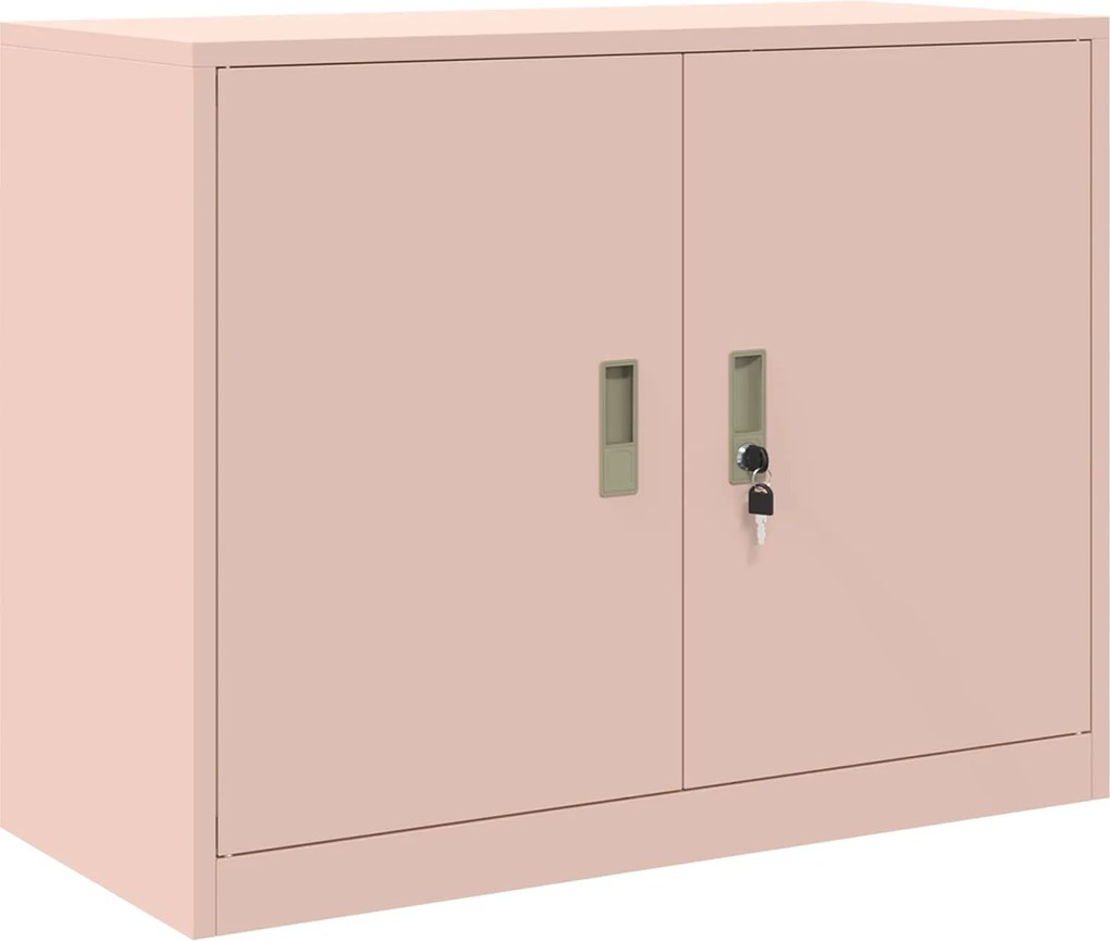 vidaXL Dulap de depozitare Roz 90 x 40 x 70 cm Oțel