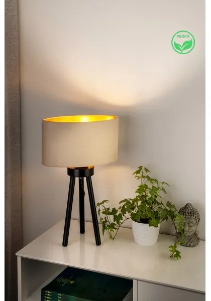 Lampă de masă OVAL Duolla VEGAN 1xE27/15W/230V d. 30 cm crem