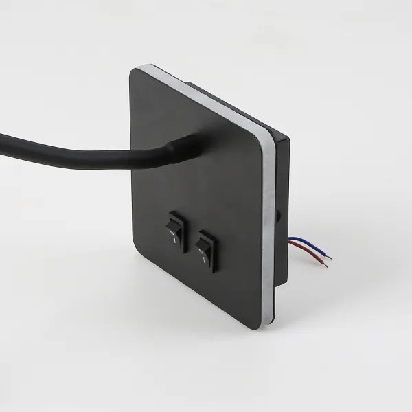 Lampă LED flexibilă de perete Brilagi MAYA Double LED/4W/230V + LED/3W negru