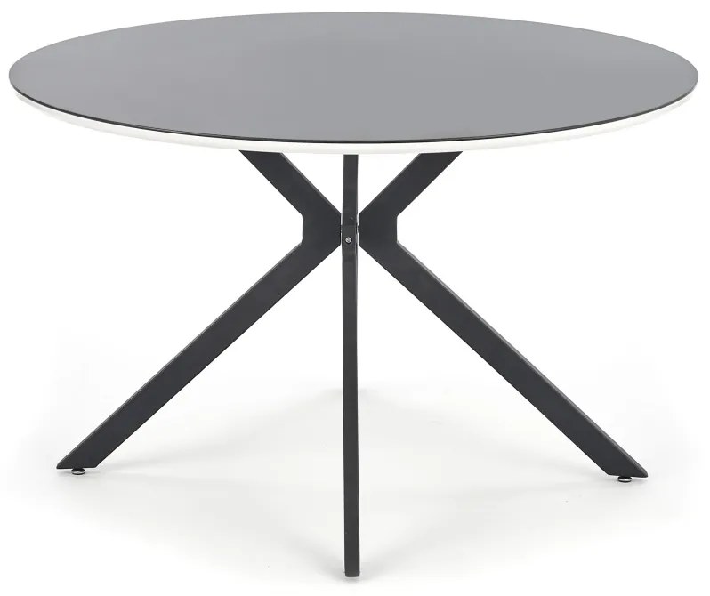 Masa rotunda MDF + sticla + metal Avelar - d 120 x h 76 cm