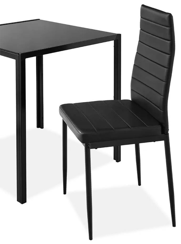 Set de bucatarie pentru 2 persoane, cu masa din sticla