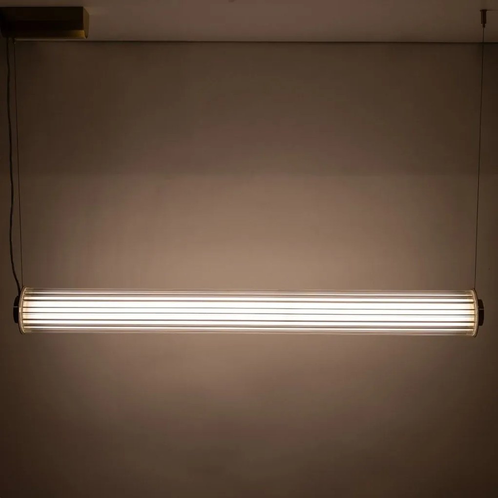 Lustra LED smart cu telecomanda COMO alama periata