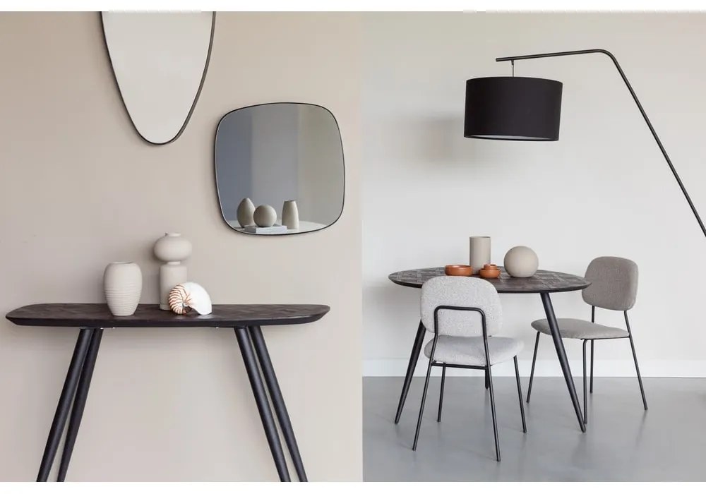 Lampadar negru cu abajur textil (înălțime 220 cm) Martine – White Label