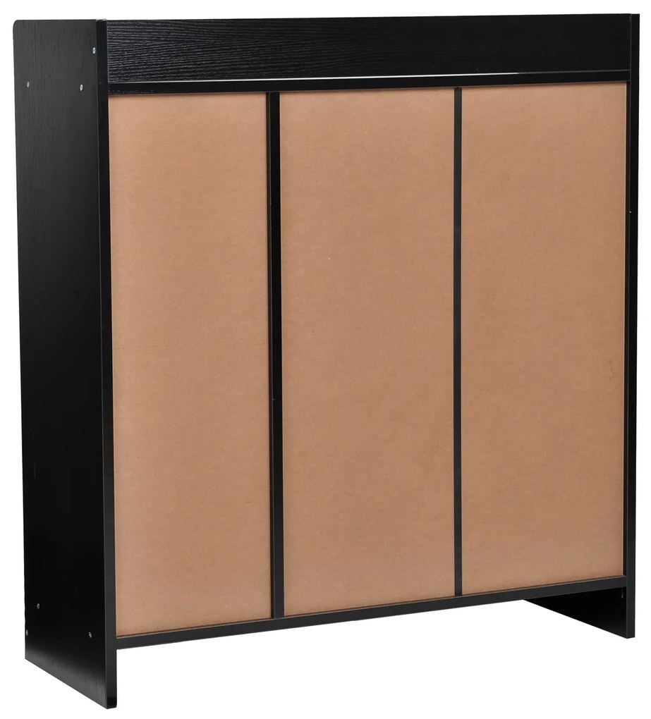 HOMCOM Dulap pentru Pantofi, Organizator Încălțăminte cu Design Compact, 83x30x90 cm, Negru | Aosom Romania