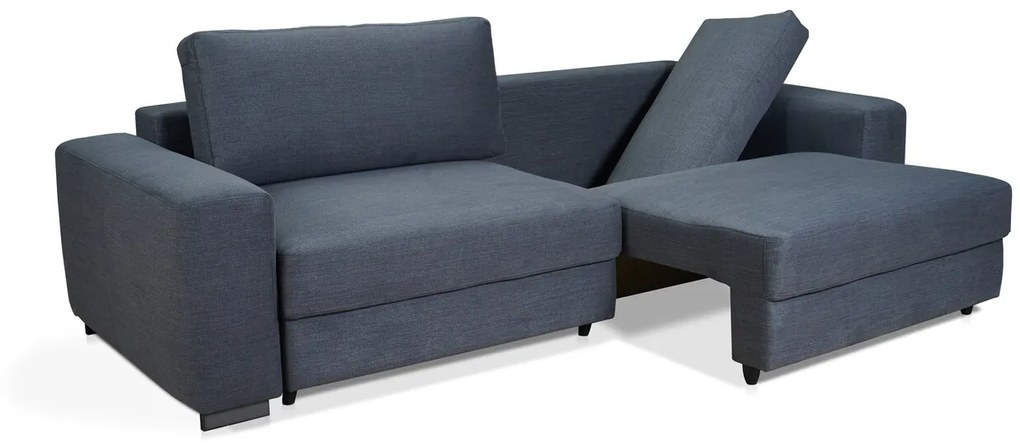 Canapea extensibila cu 3 locuri, Vienna, 106 x 269 x 92 cm, gri inchis