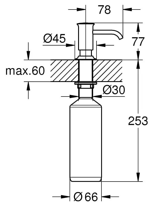 Dispenser sapun pentru bucatarie Grohe Authentic-40537000