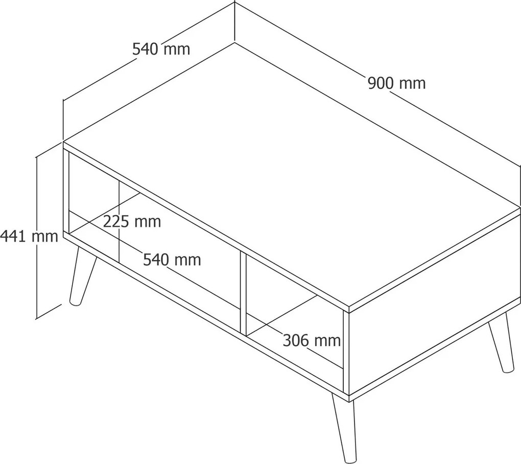 Măsuță de cafea Exxen Walnut