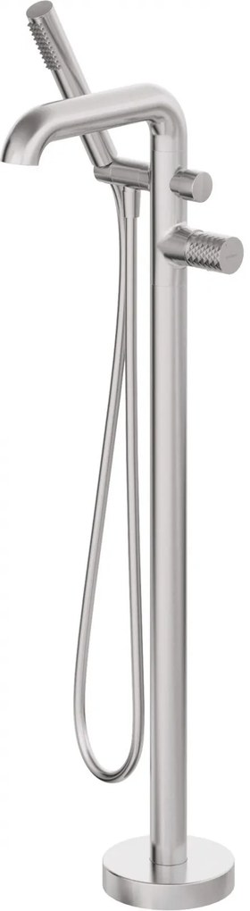 Baterie pentru cada freestanding, otel, cu set de dus, Deante Silia Hexa Crom